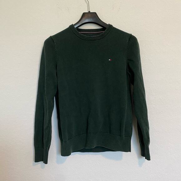 Tommy Hilfiger Green Crewneck Pullover‎ Sweater Medium - Picture 1 of 5